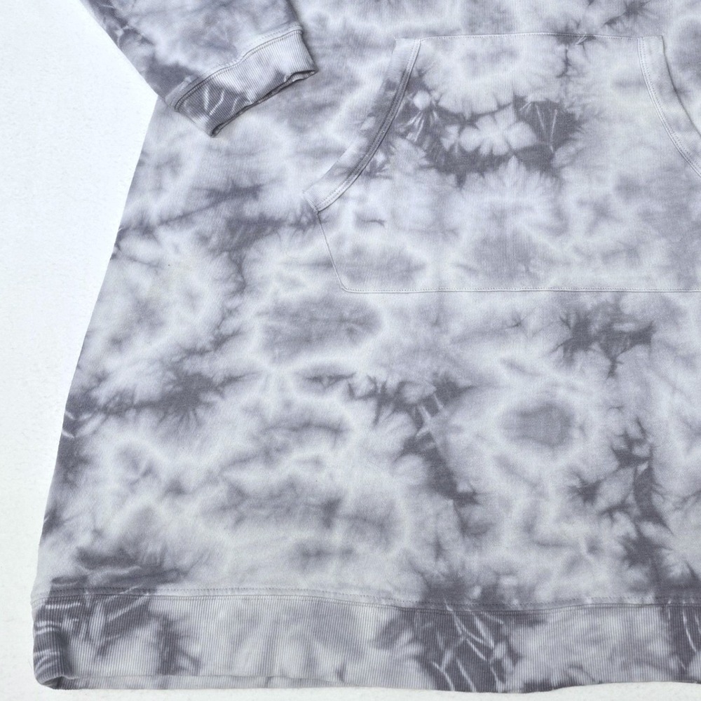 LIVI Lane Bryant Gray Tie‎ Dye Quarter Zip Sweatshirt Dress Plus Size 18/20 - Picture 10 of 11